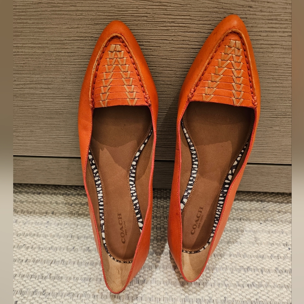 Coach Oakland Leather Flats
